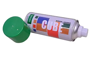Cube Aerosol Acrylic Multi purpose Fast-Drying Spray Paint Applicable On Vinyl, Wood, Fiberglass, Plastic, Metal Or More/1 Quantity -  (Green)-thumb2