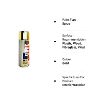 Cube Aerosol Spray Paint for Bike, Car, Activa, Metal, Art  Craft  (Gold)-thumb1
