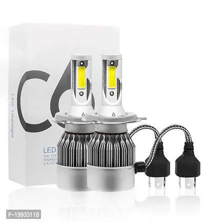 C6 H4 50W/4600LM Plug  Play Headlight Light LED Conversion Kit for Cars/Scooty/Bike (6000K)-thumb0
