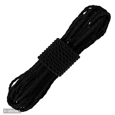 Leg Guard Rope , Extra Long 28 Meters Long  Heavy Leg Guard Rope Black For Royal Enfield Bullet and all Other Bikes-thumb0