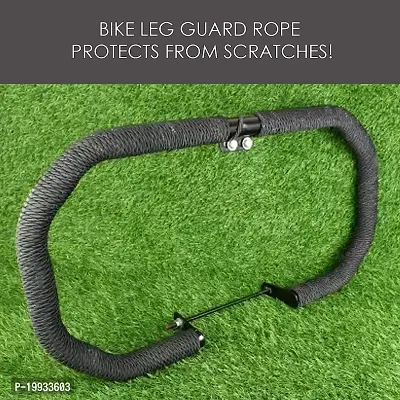 Leg Guard Rope , Extra Long 28 Meters Long  Heavy Leg Guard Rope Black For Royal Enfield Bullet and all Other Bikes-thumb2