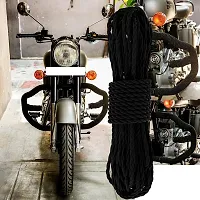 Leg Guard Rope , Extra Long 28 Meters Long  Heavy Leg Guard Rope Black For Royal Enfield Bullet and all Other Bikes-thumb4
