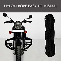 Leg Guard Rope , Extra Long 28 Meters Long  Heavy Leg Guard Rope Black For Royal Enfield Bullet and all Other Bikes-thumb3