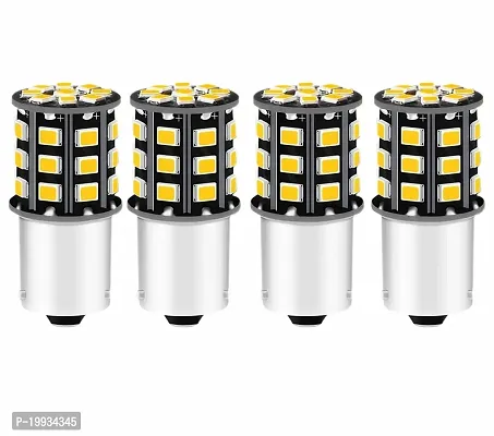 Super Bright Universal 360deg; Reflecting LED Indicator Bulbs Set of 4 Indicator Light For Bikes And Cars (Cross Pin) Orange-thumb0