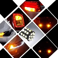 Super Bright Universal 360deg; Reflecting LED Indicator Bulbs Set of 4 Indicator Light For Bikes And Cars (Cross Pin) Orange-thumb4