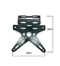 Adjustable Tail Tidy Number Plate Holder/License Plate Holder Bracket for Yamaha R15 V3 (Black) Bike Number Plate (Aluminium 10 cm x 15 cm)-thumb2