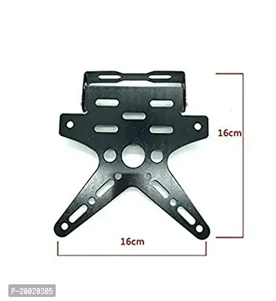 Adjustable Tail Tidy Number Plate Holder/License Plate Holder Bracket for Yamaha R15 V3 (Black) Bike Number Plate (Aluminium 10 cm x 15 cm)-thumb3