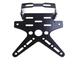 Adjustable Tail Tidy Number Plate Holder/License Plate Holder Bracket for Yamaha R15 V3 (Black) Bike Number Plate (Aluminium 10 cm x 15 cm)-thumb3