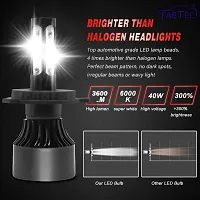 H4 Led Bike Headlight Bulb, 40W/3600 Lumens Super Bright LED Headlight Conversion Kit for Bikes  Scooty 6000K Pure White, Pack of 1-thumb1