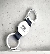 Buy LEATHER Grip KEYCHAINS AND KEYRINGS Locking Chrome Metal Secure Key  Holder Compatible with Hyundai Cars Key Chain for Car. Online In India At  Discounted Prices