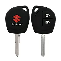 Car-Dec� Black Silicone Car Key Cover Set of 2 pcs for Maruti Suzuki-thumb1