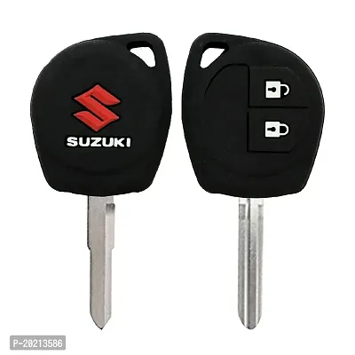 Car-Dec� Black Silicone Car Key Cover Set of 2 pcs for Maruti Suzuki-thumb2