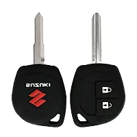 Car-Dec� Black Silicone Car Key Cover Set of 2 pcs for Maruti Suzuki-thumb2