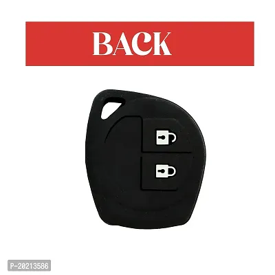 Car-Dec� Black Silicone Car Key Cover Set of 2 pcs for Maruti Suzuki-thumb5