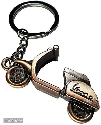 Metal Copper Vespa Scooter Keychain/Keyring-thumb0