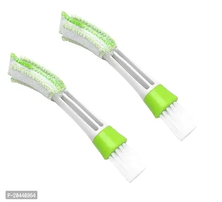 Multipurpose Microfibre Double Sided Car AC Vent Cleaning Brush, Blinds, Keyboard - Pack of Two-thumb0