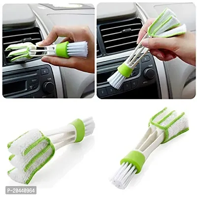 Multipurpose Microfibre Double Sided Car AC Vent Cleaning Brush, Blinds, Keyboard - Pack of Two-thumb3