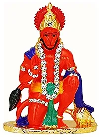 Hanuman ji Statue, Bajrang Bali Hanuman Idol for Car Dashboard Home Gift God Idol-thumb1