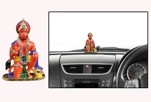 Hanuman ji Statue, Bajrang Bali Hanuman Idol for Car Dashboard Home Gift God Idol-thumb2