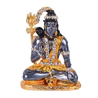 Gold Plated Lord Shiva Statue Car Dashboard - Shiva Idol Showpiece - Lord Blessing Shiv Shankar Bholenath Deity Figurine Home Office Temple Art Decor.-thumb4