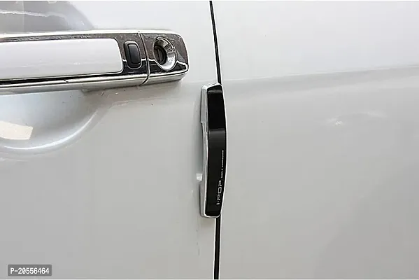 Universal Anti Scratch I Pop Car Door Edge Guard Bumper Scratch Protector Compatible with All Cars Black Colour (Set of 4)-thumb3