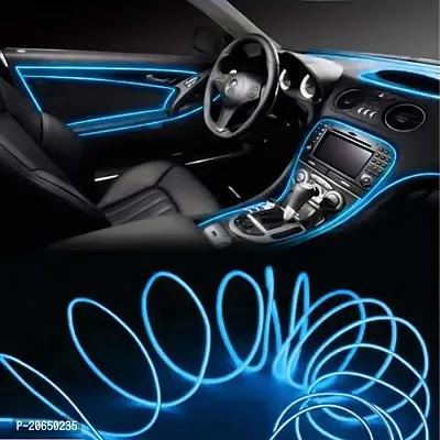 Car Interior Light Ambient Neon Light for All Car Models with Lighter Socket (Blue, 5 Meter)-thumb0