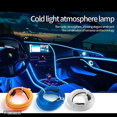 Car Interior Light Ambient Neon Light for All Car Models with Lighter Socket (Blue, 5 Meter)-thumb2