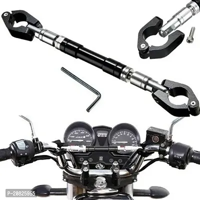 Handlebar Cross Bar Steering Wheel Strength Handle Lever Universal for All Bikes (Black)-thumb5