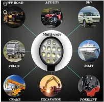 Delhi Deals 12 LED Round Truck Work Light with Spot Flood Beam for Car, Off Road Truck, Jeep, SUV, ATV and UTV Fog Lamp, Car, Van, Motorbike LED (12 V, 24W) Pack of 2-White-thumb2