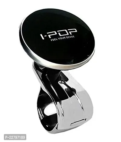 I-Pop Car Steering Knob, Wheel Spinner Knob, 360deg; Rotation Booster for Tata Aria (Black)