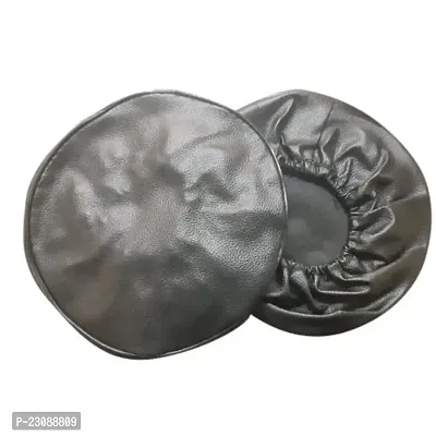 Artificial Leather Bullet Headlight Cover (Black) 1pcs.-thumb0