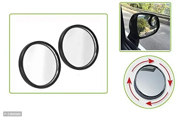 Universal 3R Flexible Blind Spot Mirror Round Shape Convex Side Rear View Mirror for All The Cars, Bikes and Other Vehicles-thumb3