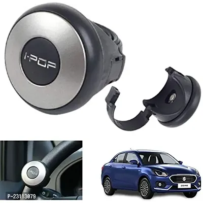 I-Pop Mini Car Steering Knob| Spinner |Power Holder  Silver Black