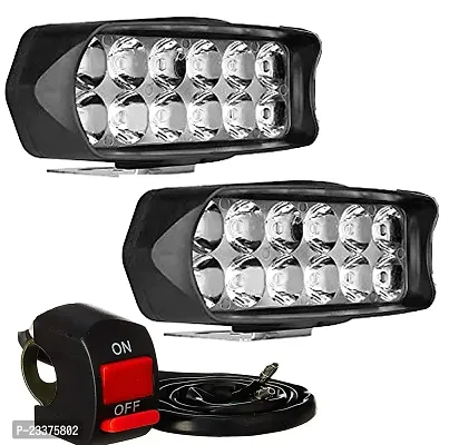 High Beam 12 Led Light 100% Waterproof For Car Bike Bulb Fit To All Model Of Any Vehicle (12 Led), White-thumb0