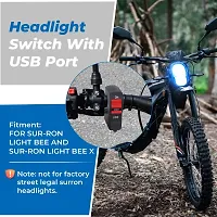 Motorbike Headlight ON/Off Button Connector Start Handlebar Controller Switch with 2.1A USB Charge (for All Bikes) 2 A Bike Mobile Charger-thumb1