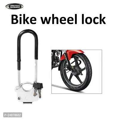 STRIDES Present Secure Wheel Lock for Motorcycle, with computerised Key (jo apni chhabi se HEE khule) Suitable for 100 cc Bike.(Colour May varry. Silver/Black)-thumb4