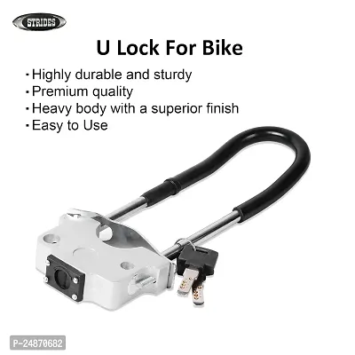 STRIDES Present Secure Wheel Lock for Motorcycle, with computerised Key (jo apni chhabi se HEE khule) Suitable for 100 cc Bike.(Colour May varry. Silver/Black)-thumb3