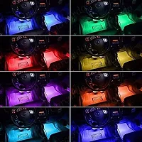 Atmosphere Lights,12x4 Car LED Strip Light, 48 LED DC 12V Multicolour Interior Light LED Under Dash Lighting Kit with Sound Active Function and Wireless Remote Control Car Fancy Light-thumb3