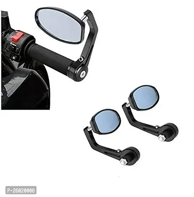 Handlebar End Oval Side Mirror for Royal Enfield Bullet Classic Standard Thunderbird Reborn Meteor Hunter Electra 350 500 Bike Pair of 2 Rear View Glass Mirror-thumb4