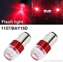 Touch Brake Light, Reversing Light, Tail Light, Parking Light, Indicator Light, Side Marker LED for Yamaha, Mahindra, Ducati, KTM, Hero (Universal For Bike, Pack of 2) (Red)-thumb1