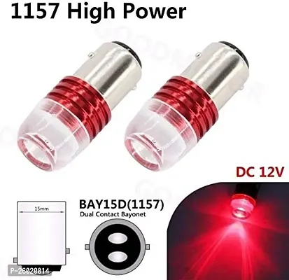 Touch Brake Light, Reversing Light, Tail Light, Parking Light, Indicator Light, Side Marker LED for Yamaha, Mahindra, Ducati, KTM, Hero (Universal For Bike, Pack of 2) (Red)-thumb3