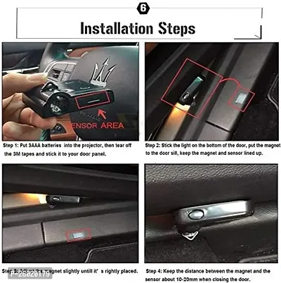 Ghost Shadow Light, LED Projector Light for Car, Car Door Welcome Light with Magnet Sensor Design, Wireless Car Logo Door Projector, Set of 2 KIA Shadow Lights, No Drilling Required-thumb2