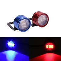 12V DC Waterproof Motorcycle LED Strobe Lights Motorcycle LED Flash Warning Brake Light Lamp Compatible for Motorbikes (1 Pair, Red and Blue)-thumb1