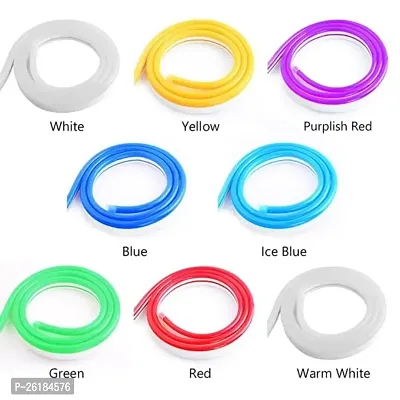 Delhi Deals 12MM 5 Meter 12V Cuttable Flexible LED Soft glow Neon Strip Lights Waterproof 2835 SMD LED Rope Light IP67 led neon Flex for Car Home Decoration Boards Interior (1Pcs,purple)-thumb3