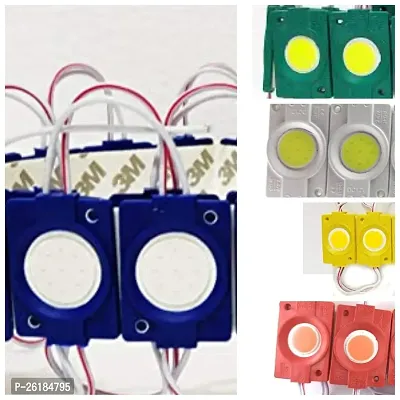 Delhi Deals ( 2pcs times; 5 Color ) COB LED Module Ultra Bright DC 12V Light / Strip Light / Lamp Bead Chip Waterproof / Module Lights with Double Adhesive Glue 5 Piece (White,Yellow,Red,Blue and Green)