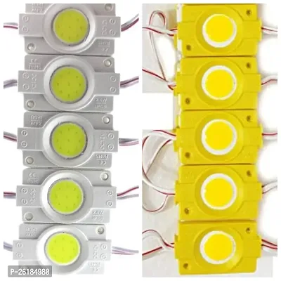 COB LED Module Ultra Bright DC 12V Light / Strip Light / Lamp Bead Chip Waterproof / Module Lights with Double Adhesive Glue ( 5 Piece )(Yellow and White)