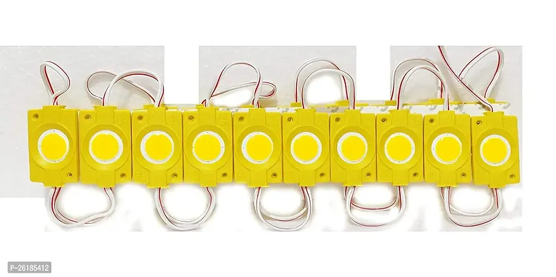 Yellow Rice Light COB LED Strips 12V 1.5W LED Waterproof Coin Injection Module Yellow Electronic Components Electronic Hobby Kit ( Set of 10)