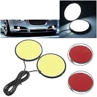 Car Fog Light DRL LED Flexible Round Bright COB Fog Lamp Car Light Xenon White Ice Blue 3.5 Inch Set Of 2 Pieces-thumb1