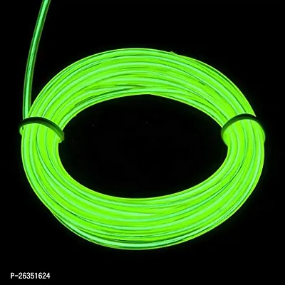 Wire Car Interior Light Ambient Neon Light for All Car Models with Lighter Socket (Green, 5 Meter)-thumb2
