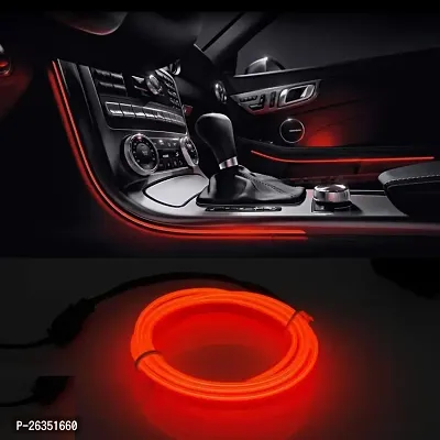 Car Interior Light Ambient Neon Light for All Car Models with Lighter Socket (Red, 5 Meter)